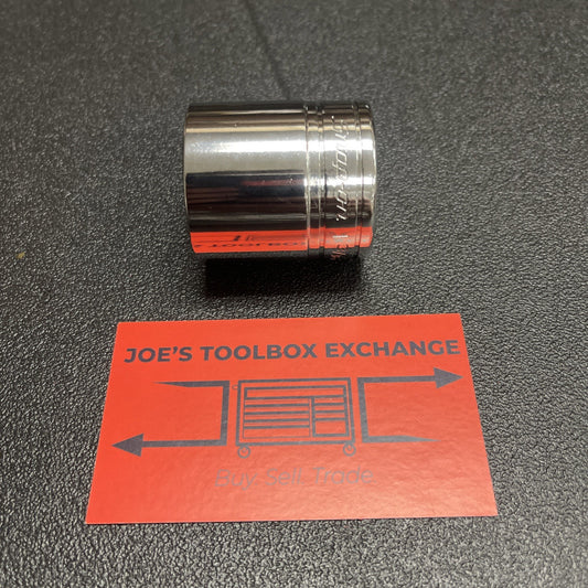 Snap-on Tools USA NEW 1/2" Drive 1-3/16" SAE 6 Point Shallow Chrome Socket TW381