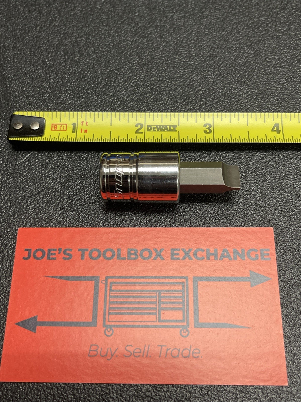 Snap On Tools F62E USA NEW 3/8" Drive 3/8" Flat Tip Short Bit Socket Driver 