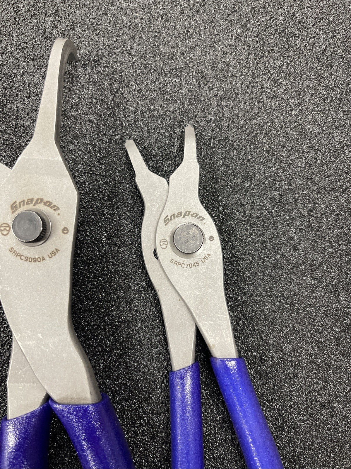 Snap-on USA NEW DARK PURPLE 3pc Snap Ring Plier Set SRPC9090A SRPC7045 SRPC7045