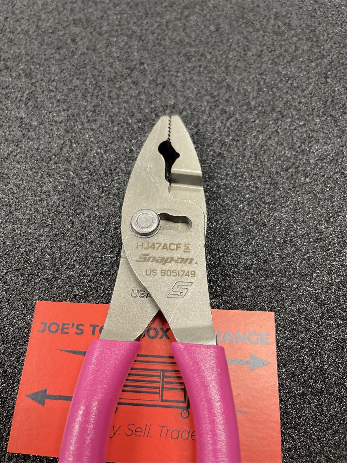 Snap-on Tools USA NEW ELECTRIC PINK 8" Talon FlankJaw Slip-Joint Pliers HJ47ACF