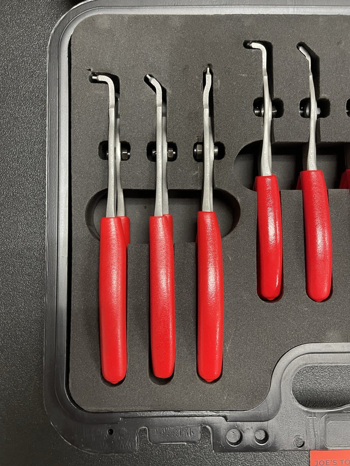 SNAP-ON SRPCR112 12 Pc. Snap Ring Pliers Set W/Foam Padded Case Red