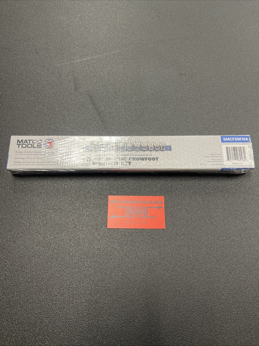 NEW! Matco SMCFSM10A 10 Piece Metric 3/8" Drive Crowfoot Set 10-19mm