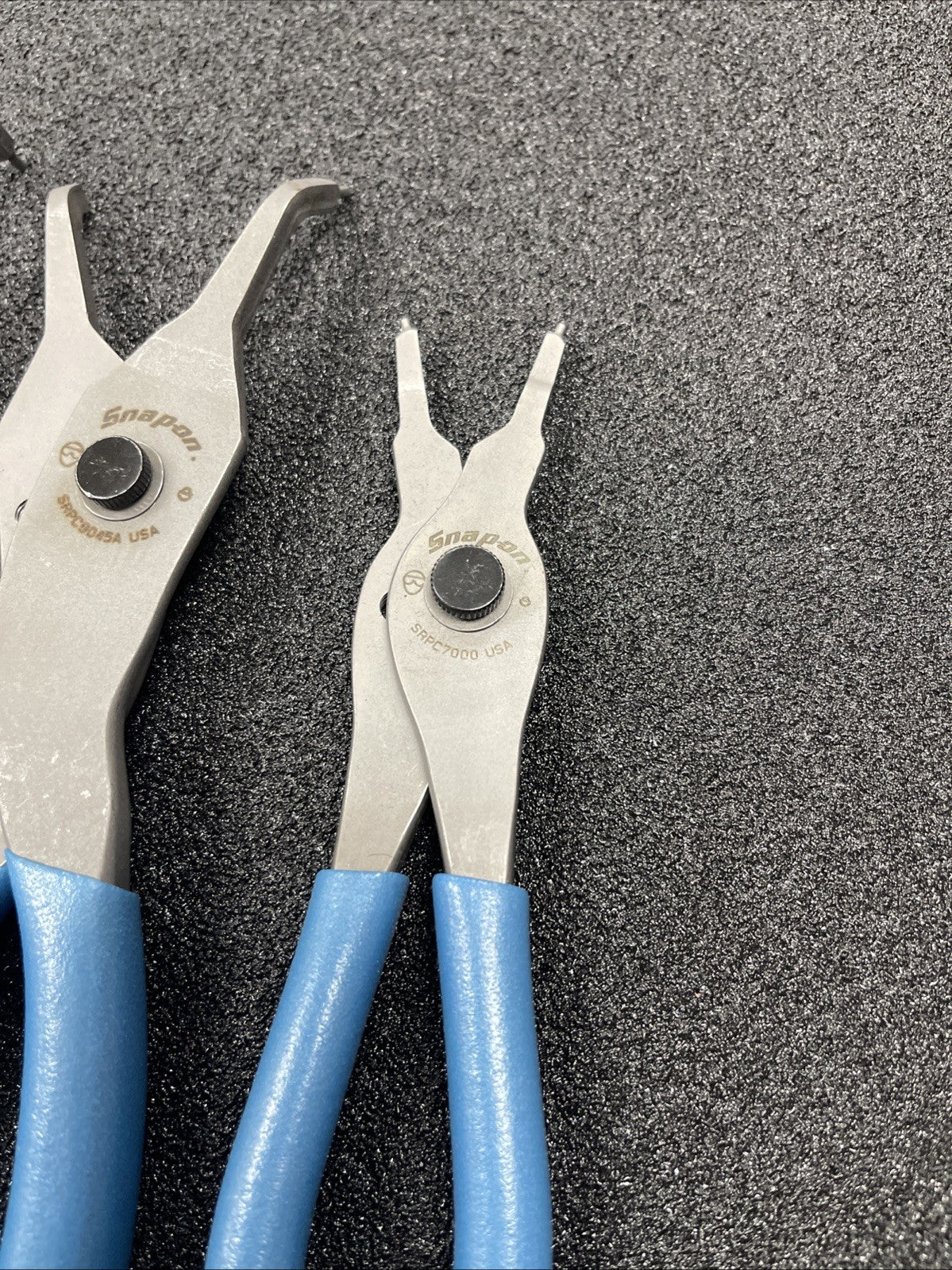Snap-on Tools USA NEW 3pc PEARL BLUE Soft Grip Snap Ring Pliers Lot Set