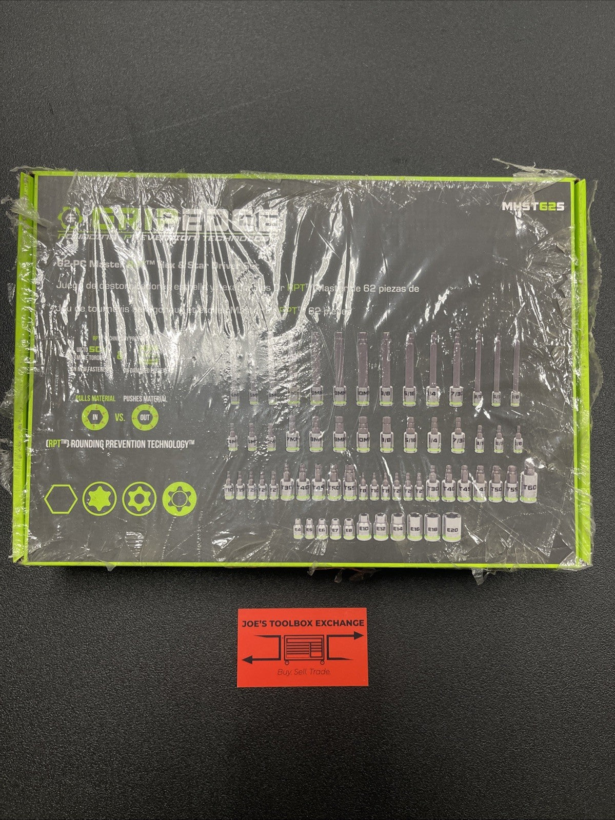 Grip Edge Master RPT Hex & Star Driver Set, 62 Piece MHST62S GripEdge