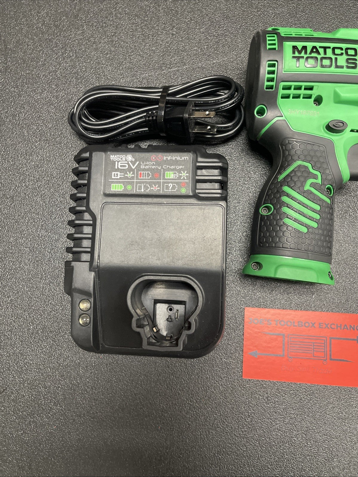 Matco Tools Infinium 16V 1/2" Stubby Impact Wrench 0-2,400 RPM MCL1612SIW KIT