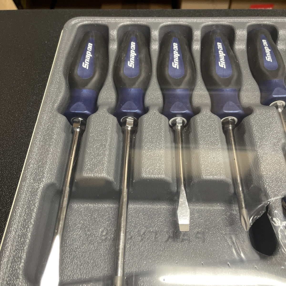 Snap-on SGDX6040BMB 10pc Power Blue Soft Grip Screwdriver Set Made in USA