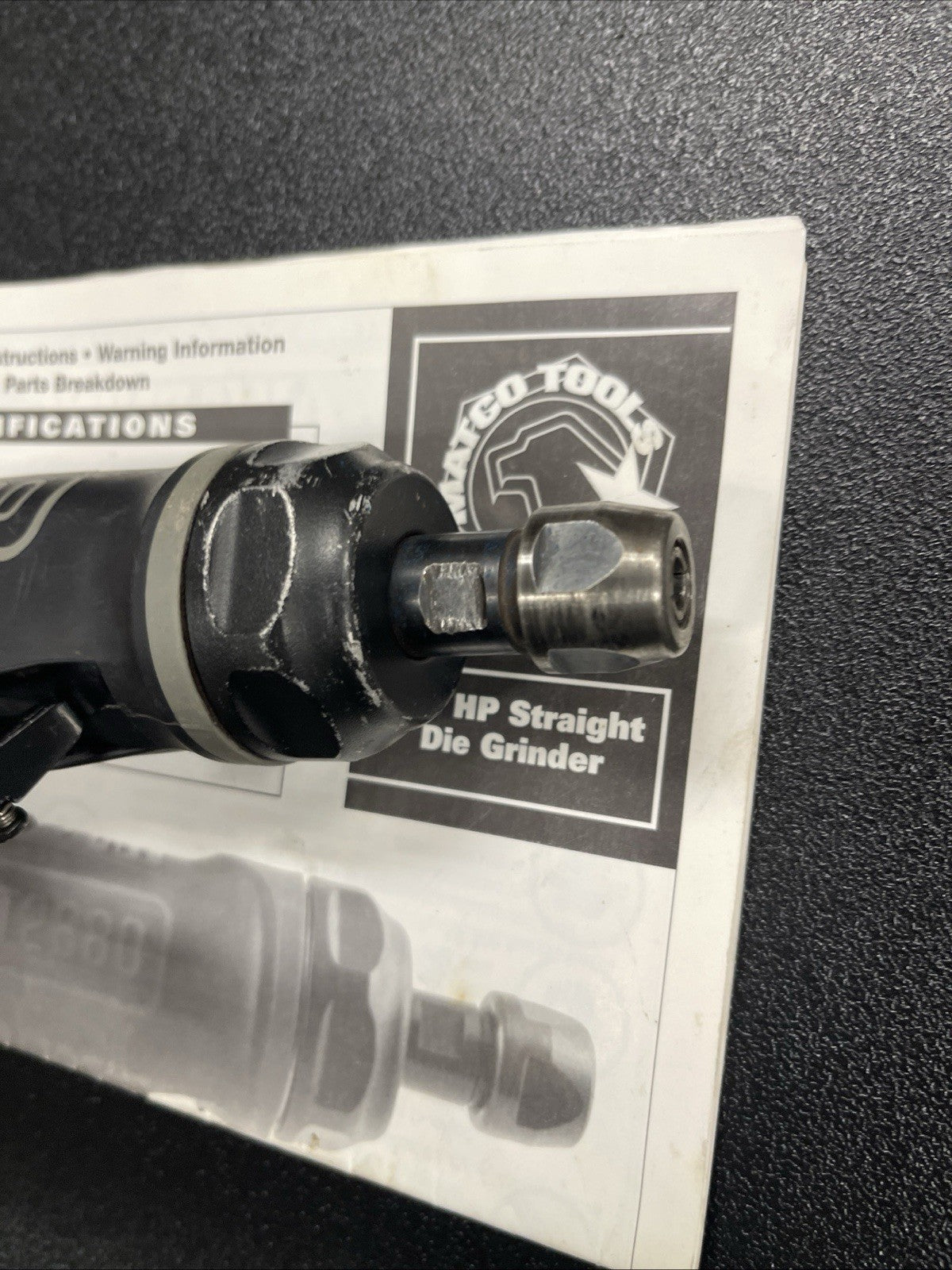 Matco Tools MT2880 .50HP Straight Die Grinder 22,000 RPM Black R2