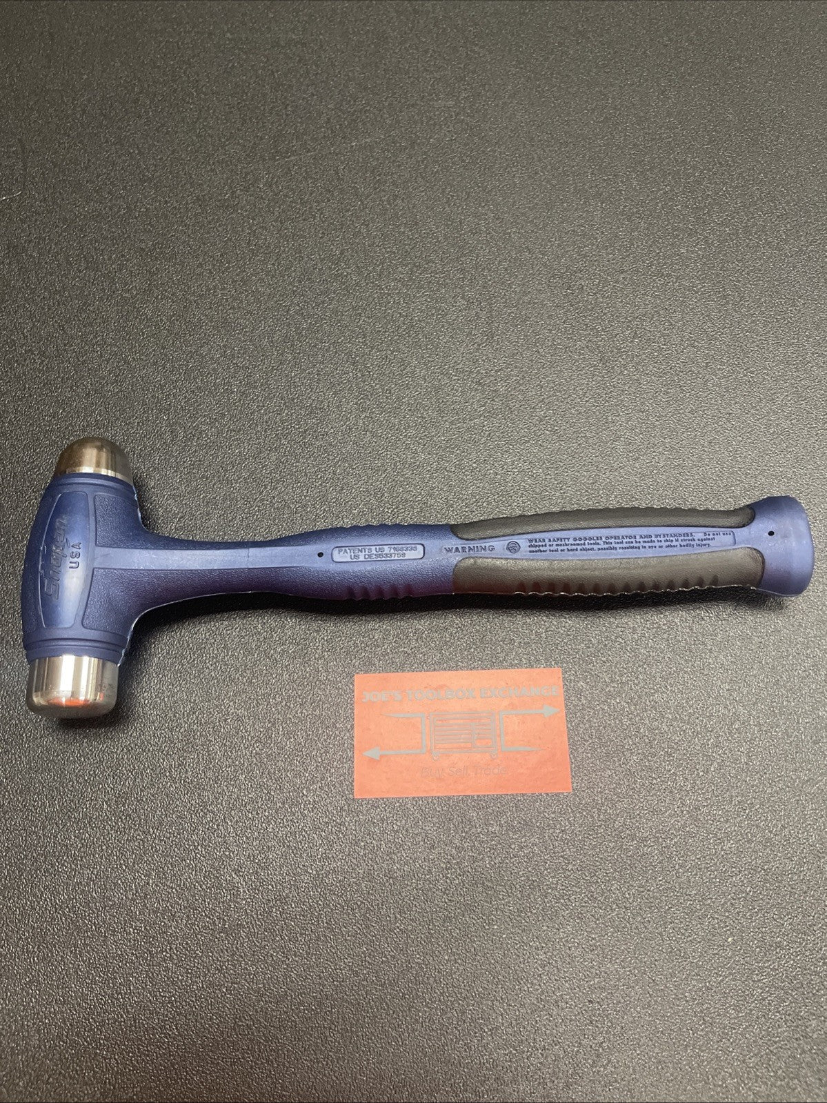 Snap-on Tools USA 24oz/680g POWER BLUE Soft Grip Dead Blow Hammer HBBD24MB
