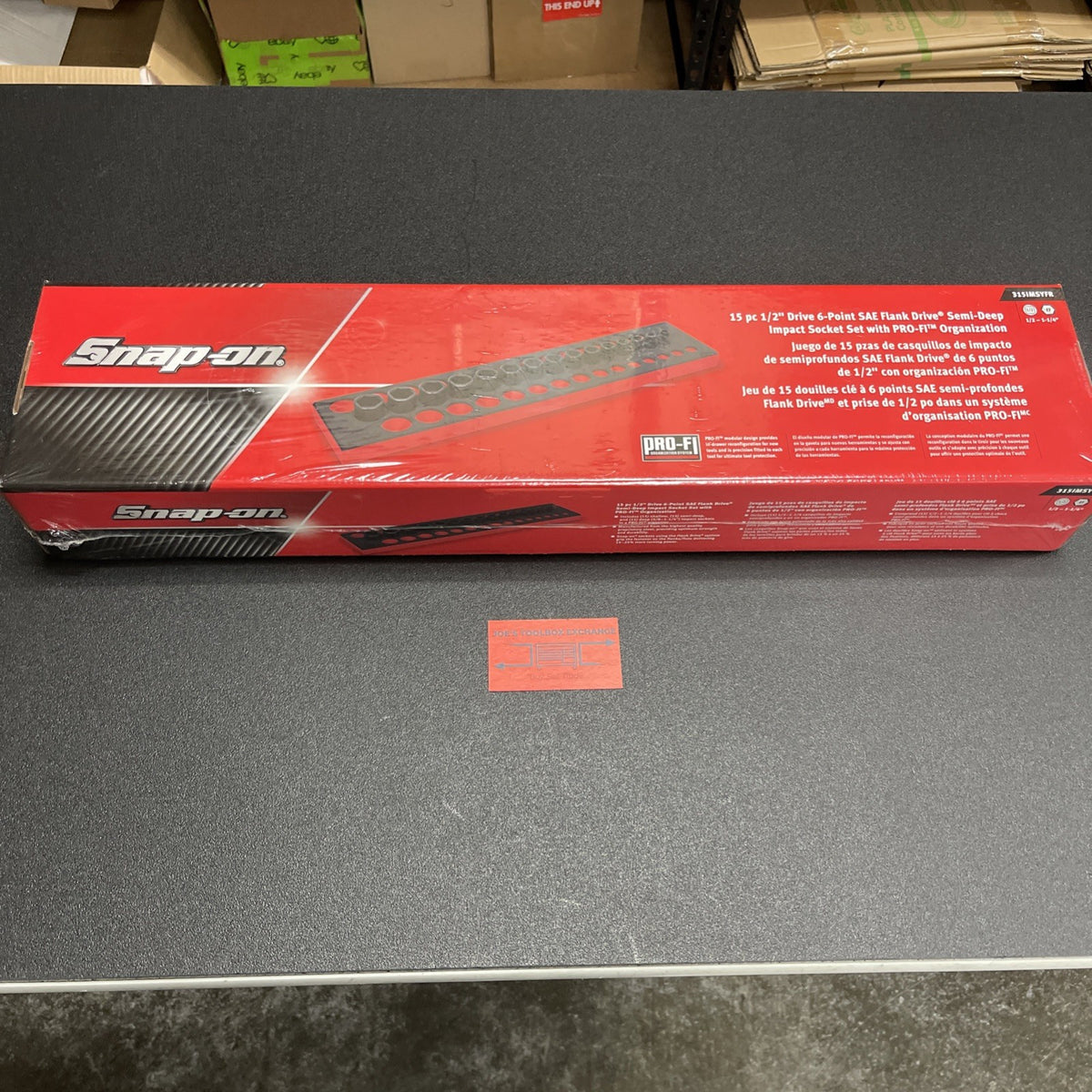 Snap On BRAND NEW 315IMSYFR 15pc 1/2dr SAE Flank Dr Semi Deep Impact Set FOAM