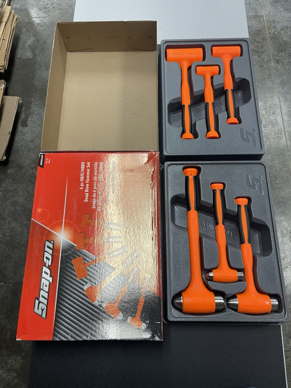 SNAP ON TOOLS HBFEBD106 O ORANGE Dead Blow Hammers 6Pc Ball Peen 16oz 32oz 56oz+