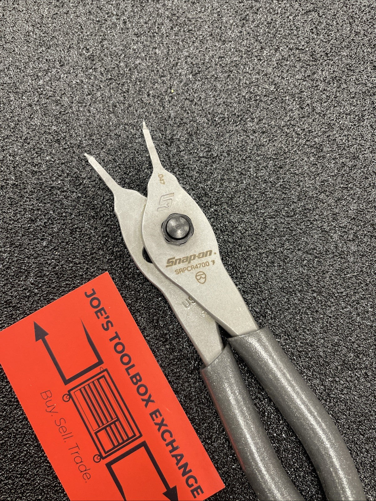 Snap-on Tools NEW DARK TITANIUM .047 Straight Tip Snap Ring Pliers SRPCR4700DT