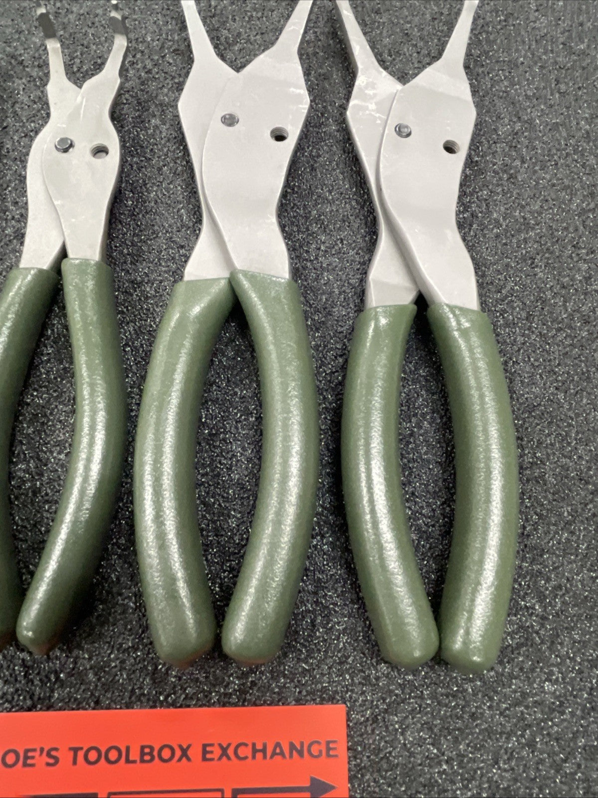 Snap-on Tools USA NEW 4-Piece COMBAT GREEN Soft Grip Snap Ring Pliers Lot Set