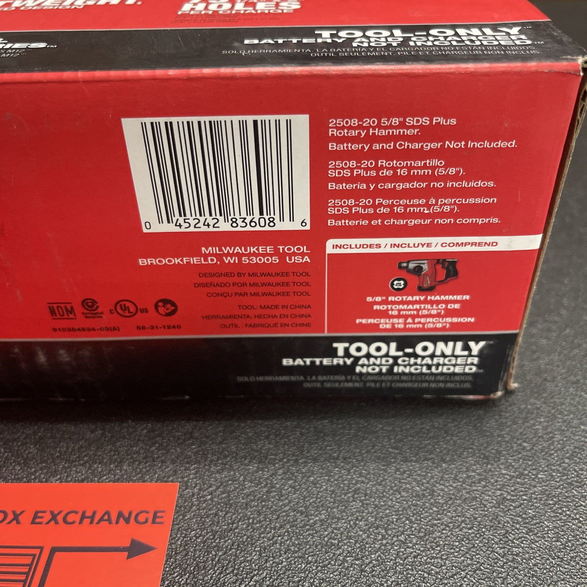 Milwaukee 2508-20 M12 FUEL 5/8" SDS Plus Rotary Hammer