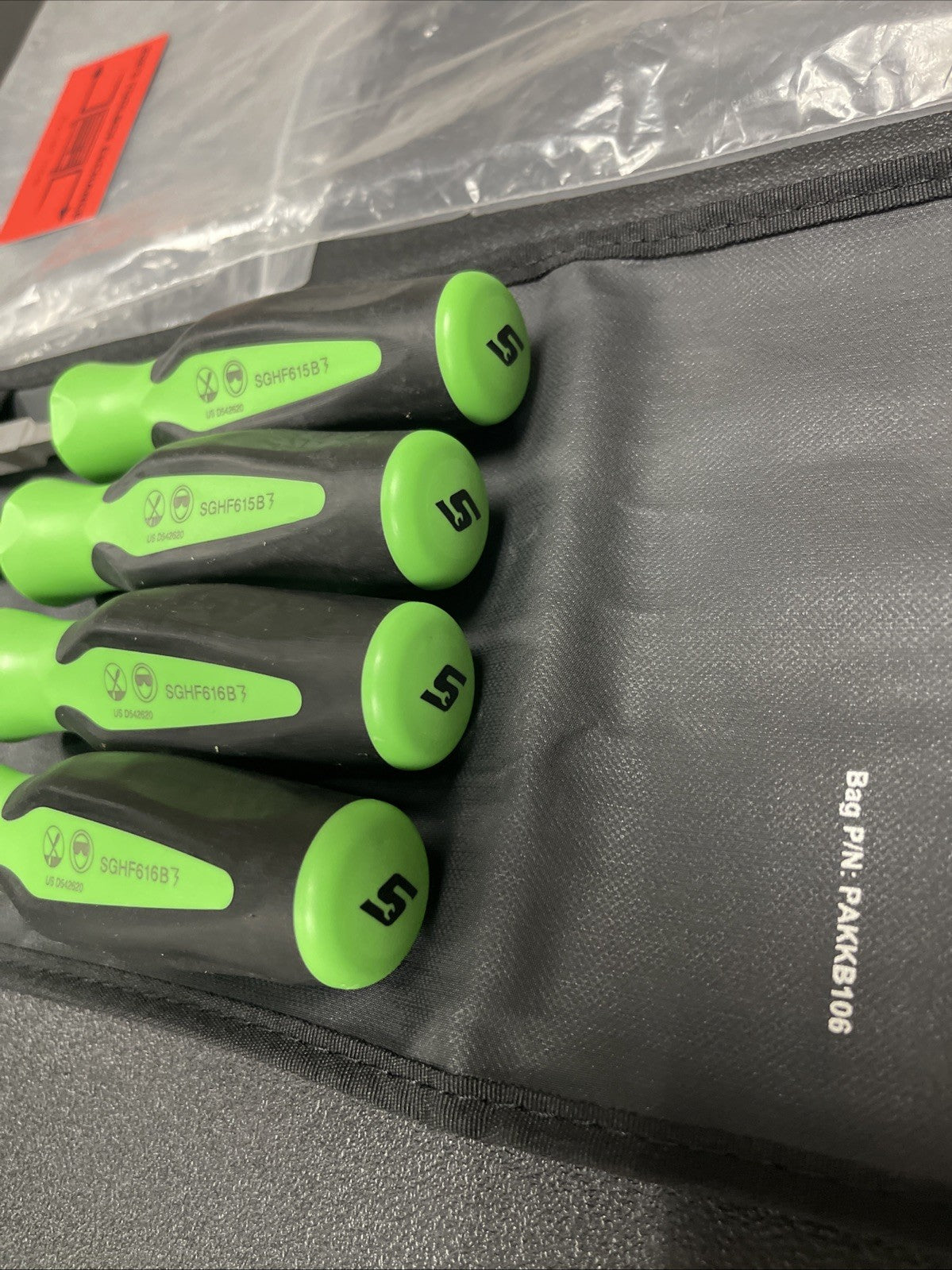 Snap-on Tools PORTUGAL NEW 4-Piece Green Mixed File Set SGHBF600AG