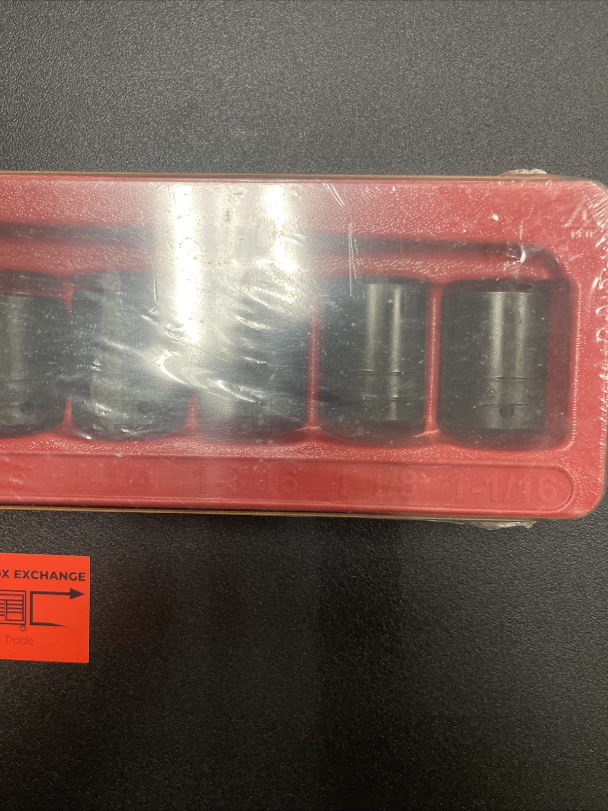 Snap-on NEW LARGE 9 Pc 1/2" Drive 6-Pt. SAE Shallow Impact Socket Set 309IMADDON