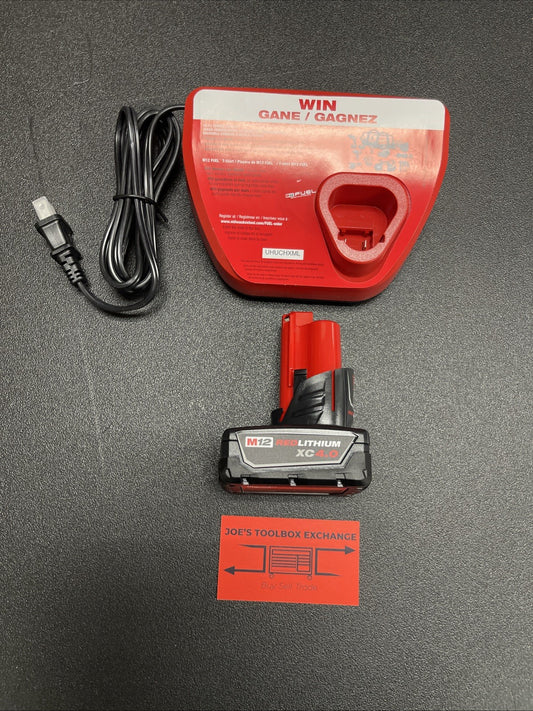 Milwaukee 48-59-2440 M12 Redlithium XC4.0 Starter Kit Extended Capacity