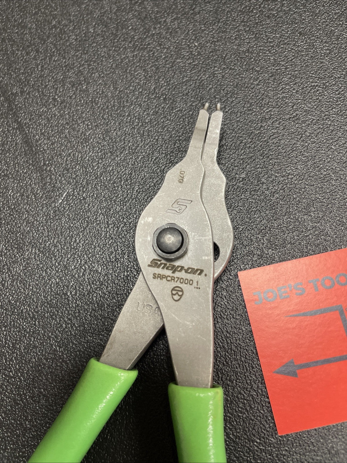 Snap-on Tools USA GREEN Straight Tip .070 Snap Ring Pliers SRPCR7000
