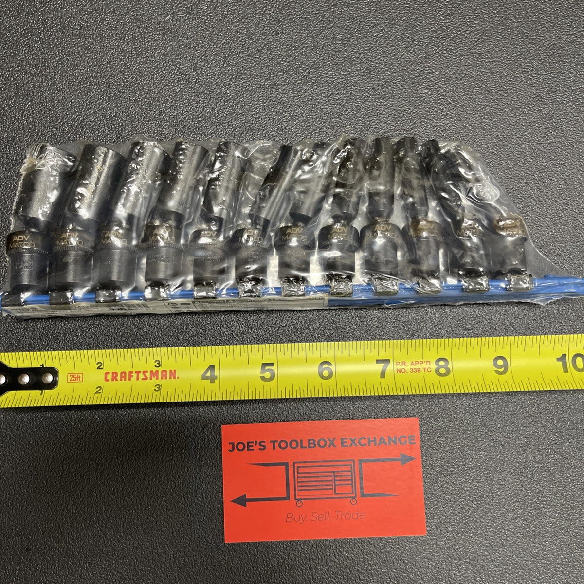 MATCO 12 PIECE 1/4" DRIVE METRIC ADV DEEP UNIVERSAL IMPACT SOCKET SET SADUPM126V
