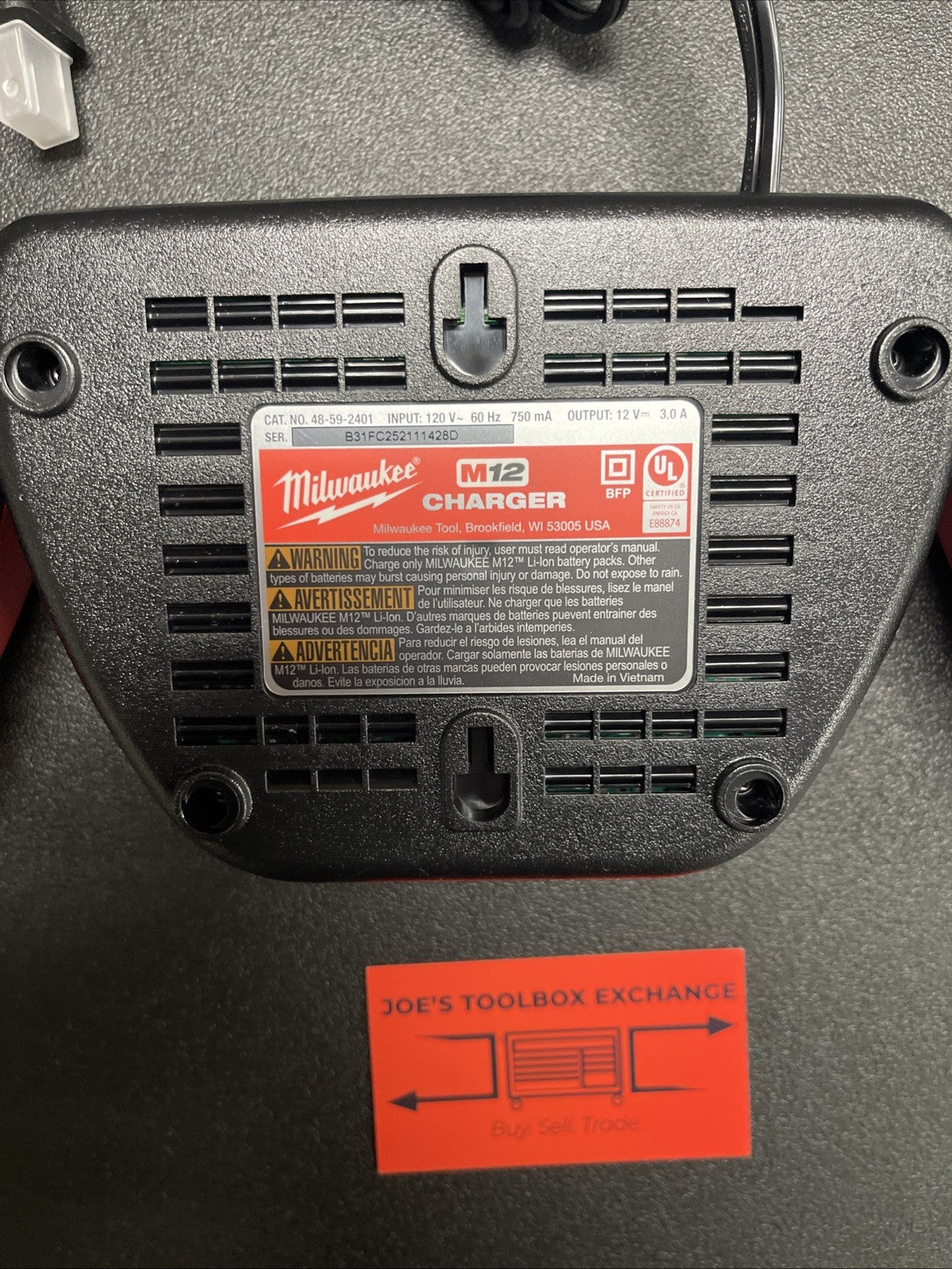 X3 Milwaukee M12 12V Lithium-Ion Battery Charger 48-59-2401