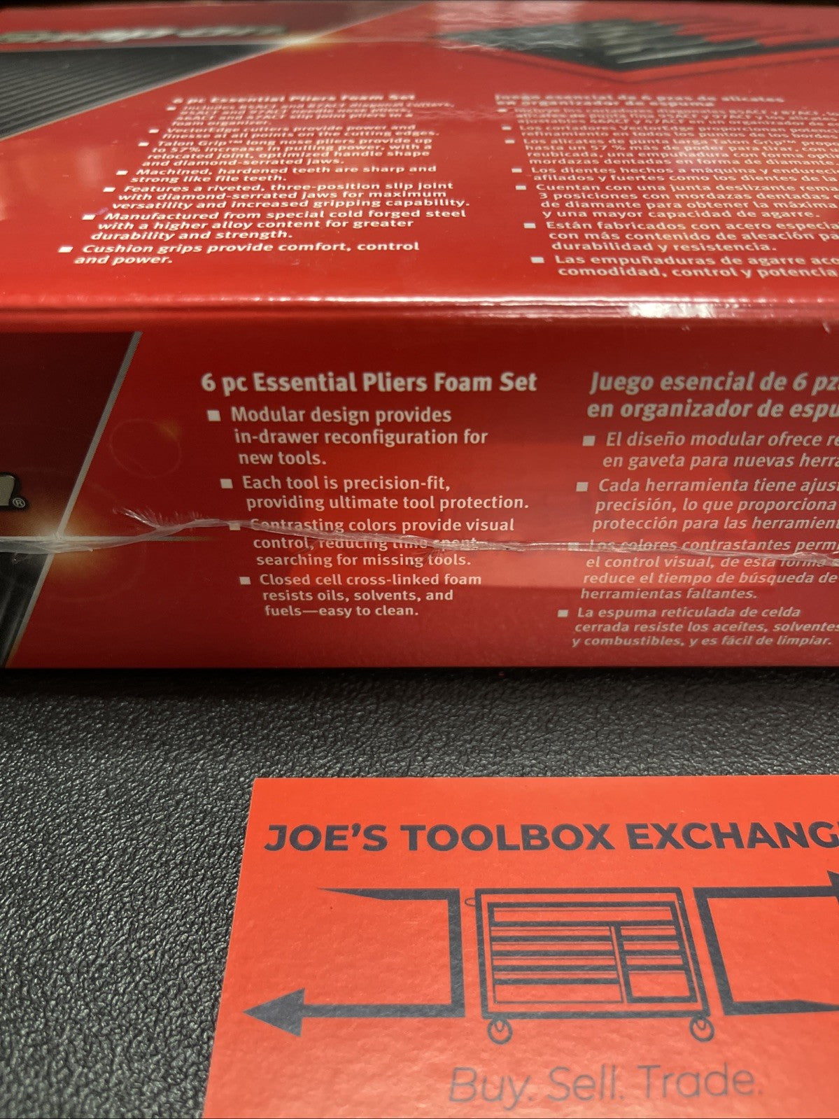 Snap-on Tools USA NEW RED 6 PIECE Essential Pliers Cutters in Foam PL600ES1FR