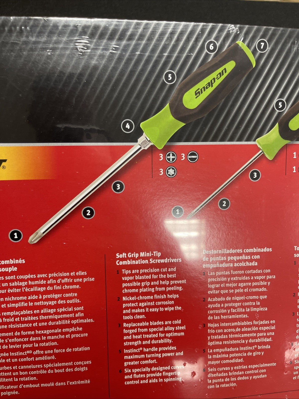Snap-on Tools USA NEW 12PC GREEN Soft Grip MIX TIP Screwdriver Set SGDXW120BG