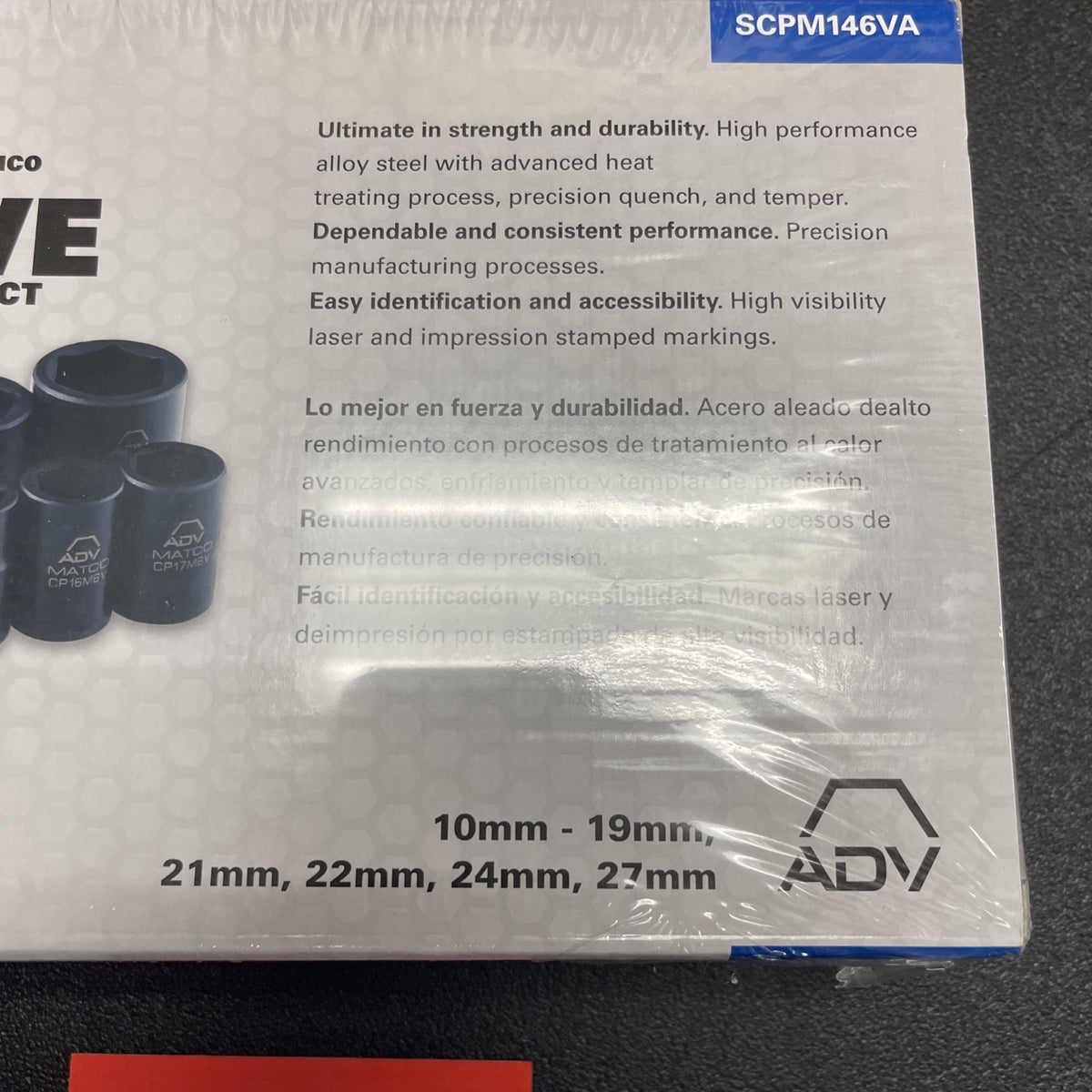MATCO SCPM146VA 1/2" Drive Metric 6 pt. Impact socket set NEW 10-24mm
