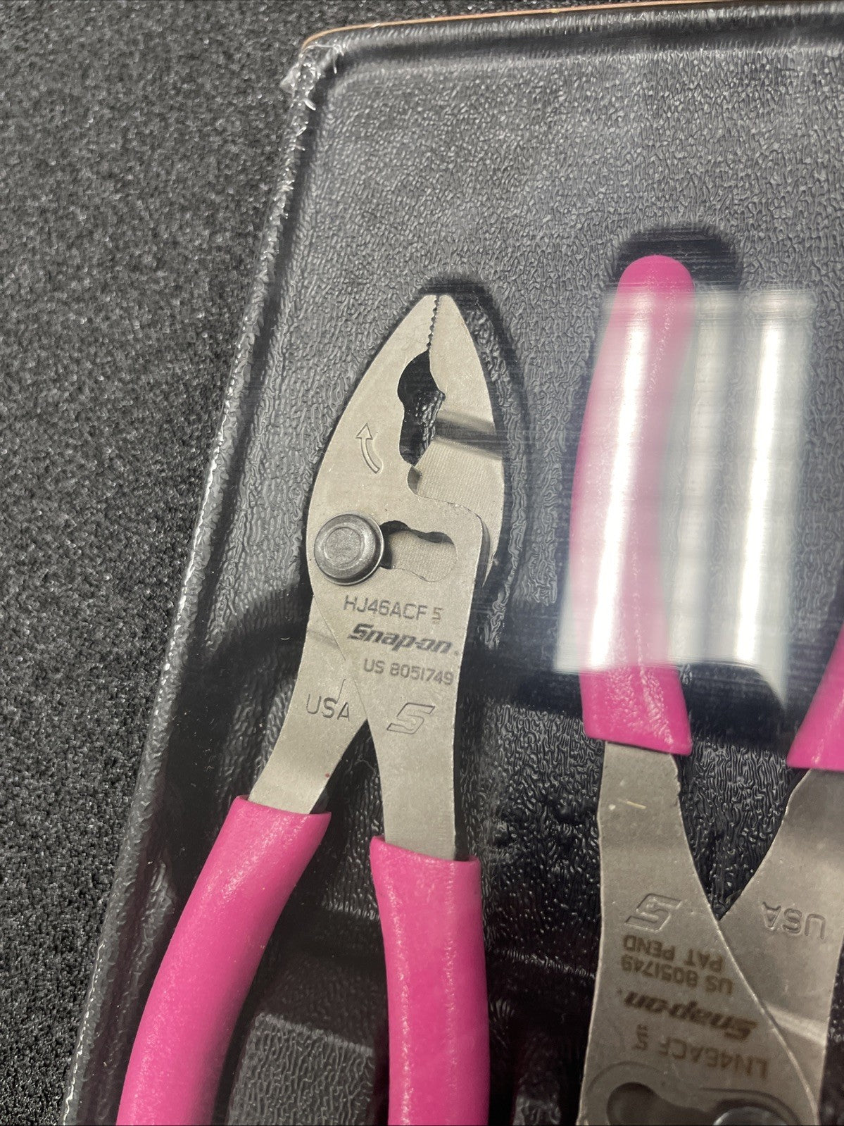 Snap-on Tools USA NEW PINK 3pc Talon Grip Slip Joint Pliers Set PL346ACFEP