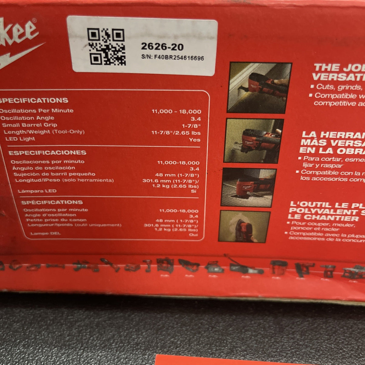 Milwaukee 2626-20 M18 Cordless Li-Ion Oscillating Multi-Tool Bare Tool