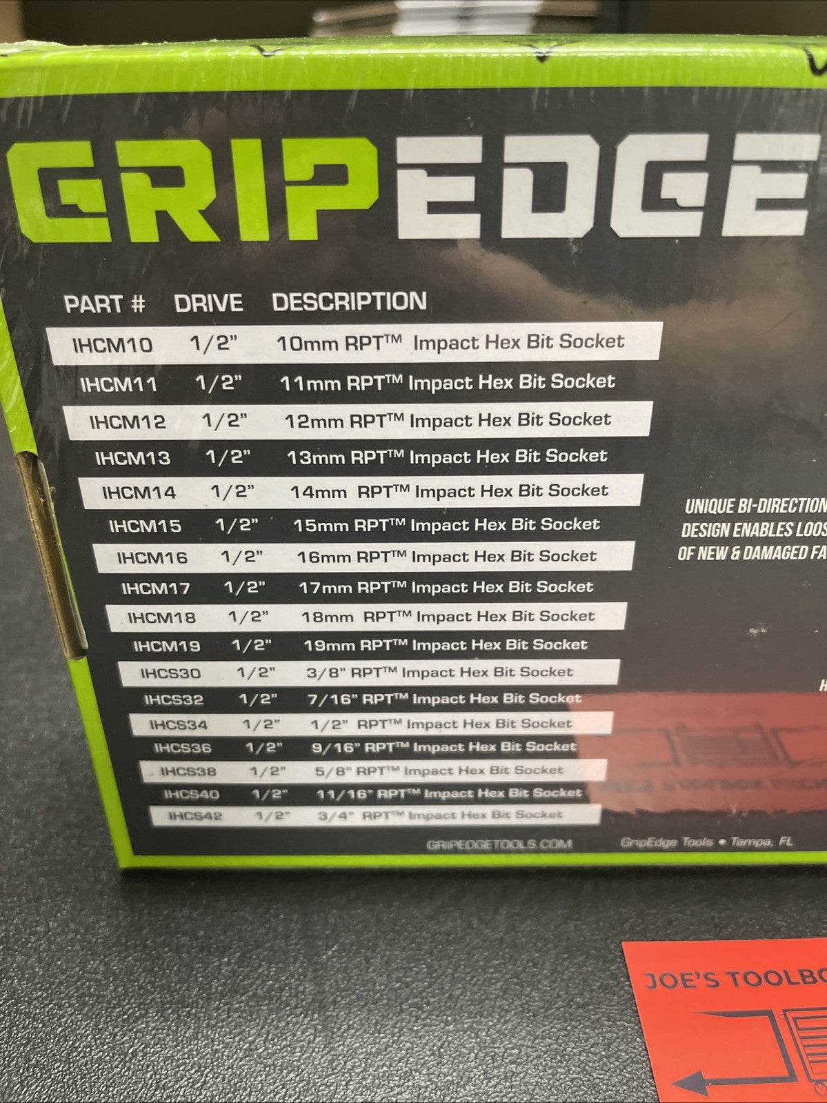 Grip Edge Tools MIHC17S 17 Piece Master 1/2" Drive Impact RPT Hex Driver Set
