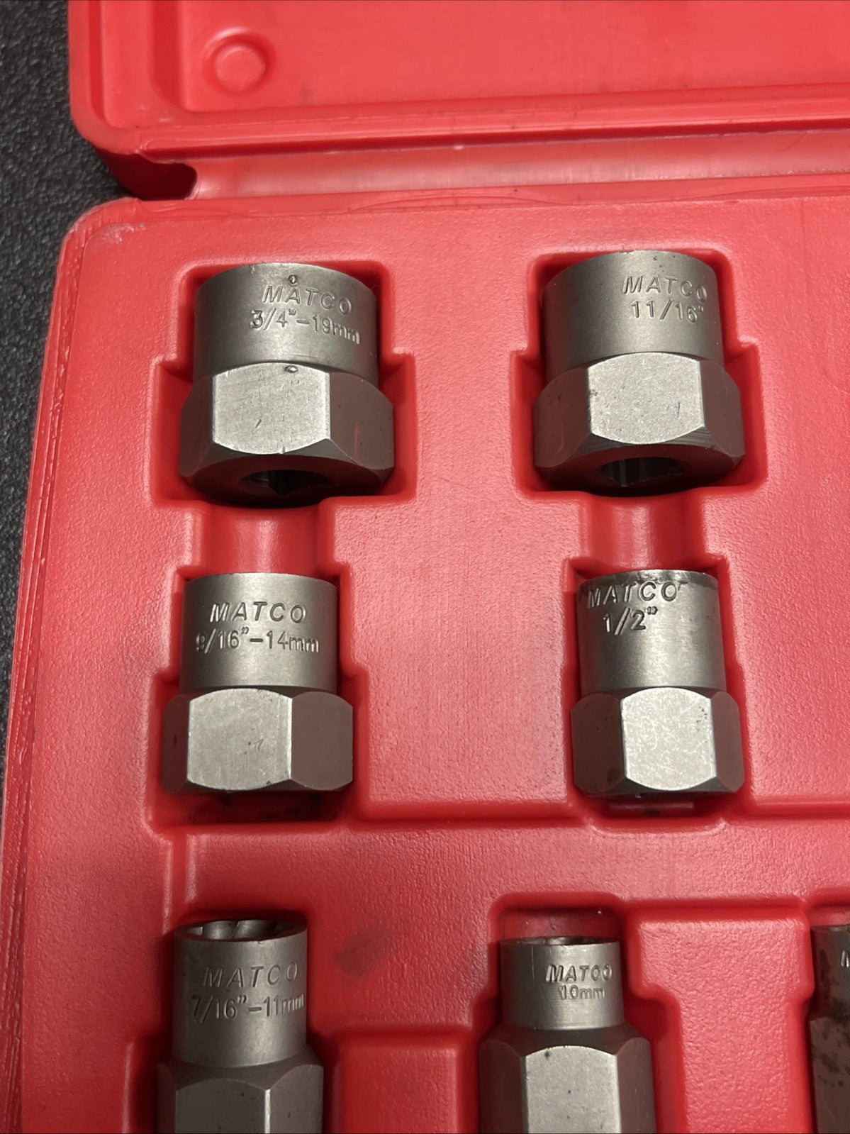 Matco MBX13 13 Piece Bolt Extractor 3/8" Drive 1/4"-3/4", 8mm-19mm