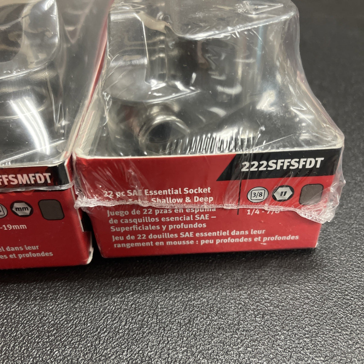 Snap-on 253gss05fmb 53 pc 3/8” essential metric sae sockets ratchets extensions