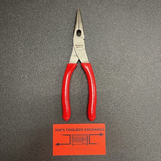 Snap-on Tools USA NEW RED 8" Talon Soft Grip Needle Nose Pliers w/ Cutter 196ACF
