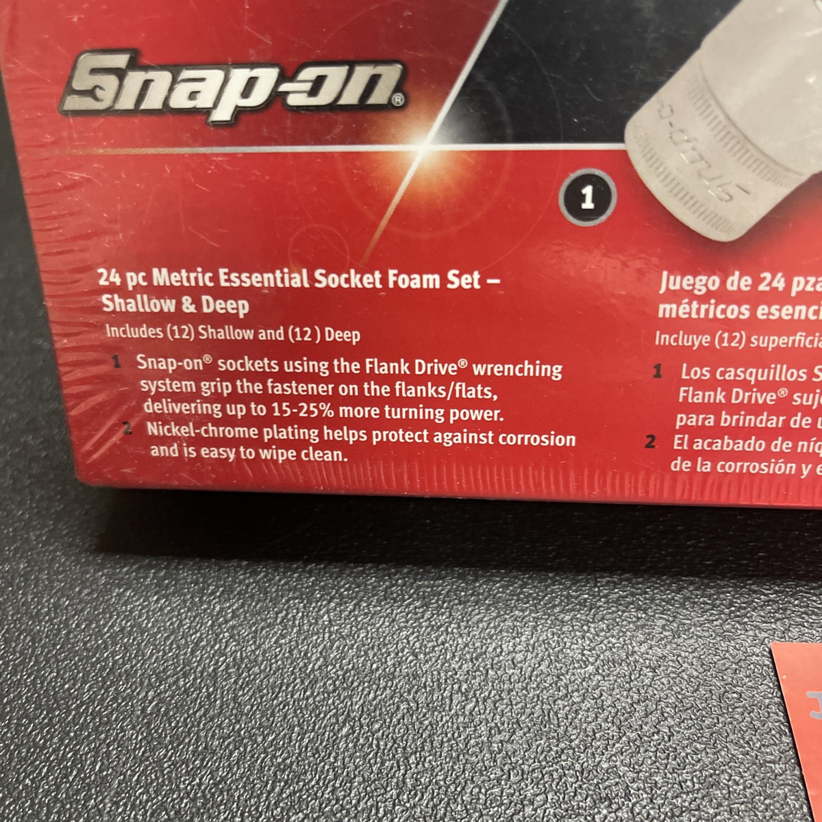 Snap-on 224SFFSMFDT 24 Metric Essential Socket Foam Set Shallow & Deep 8-19mm