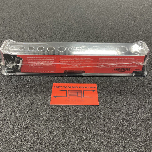 Snap-On Tools USA NEW 3/8” Drive METRIC Semi-Deep Socket Set 8-19MM 212FSMSY