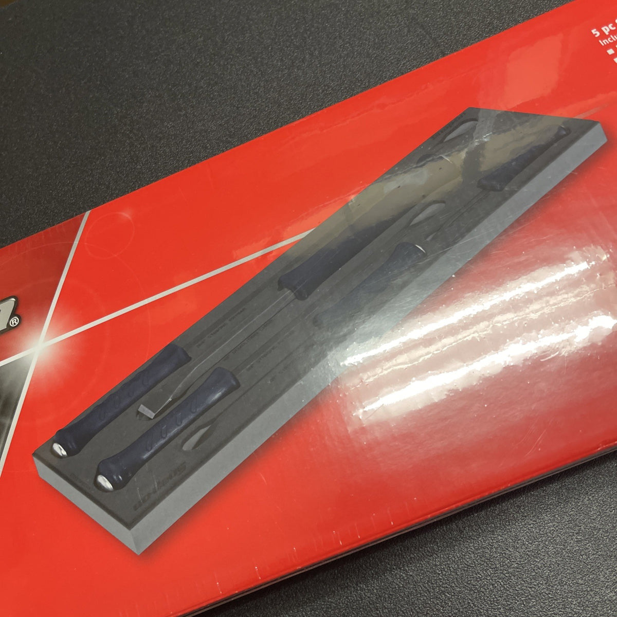 Snap-on NEW 5-Piece Power Blue Striking Prybar & Chisel Foam Set SPBSDC705DTFMB