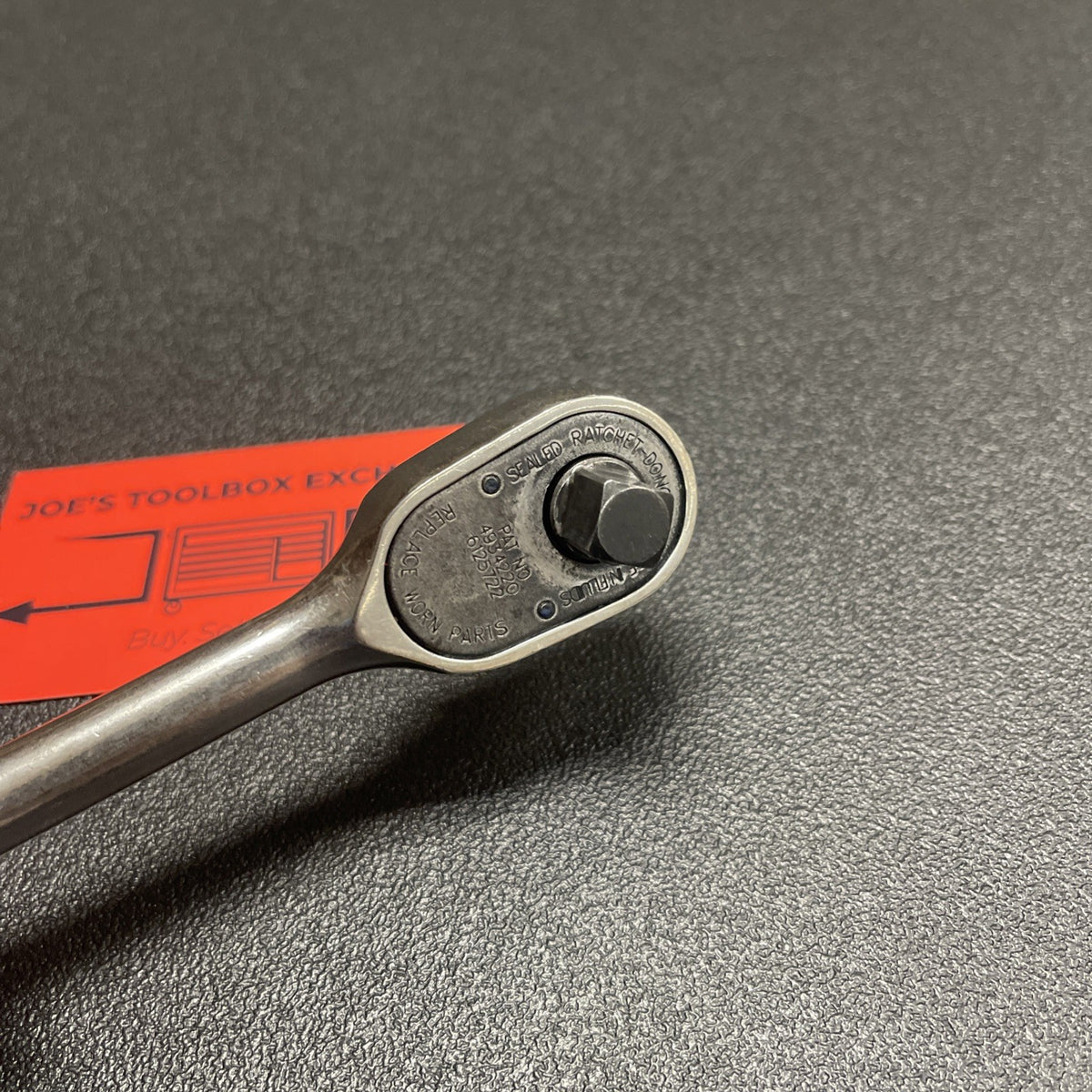 Snap-On F936 3/8" Drive Chrome Handle Fixed-Head Ratchet  USA