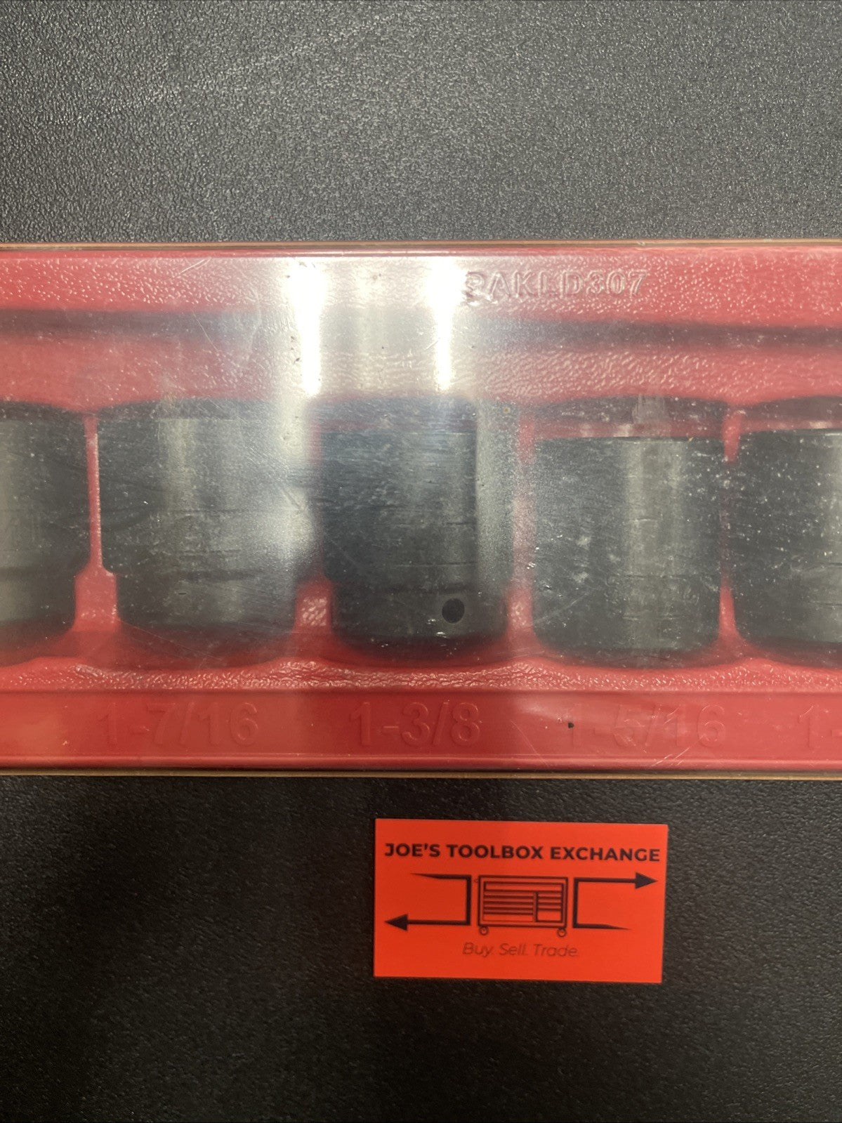 Snap-on NEW LARGE 9 Pc 1/2" Drive 6-Pt. SAE Shallow Impact Socket Set 309IMADDON
