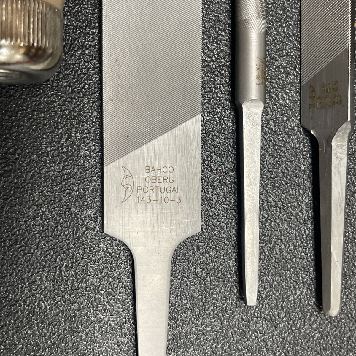 BAHCO Tools 3pc Assorted File Set w/ Blue-Point Adjustable File Handle GA98A