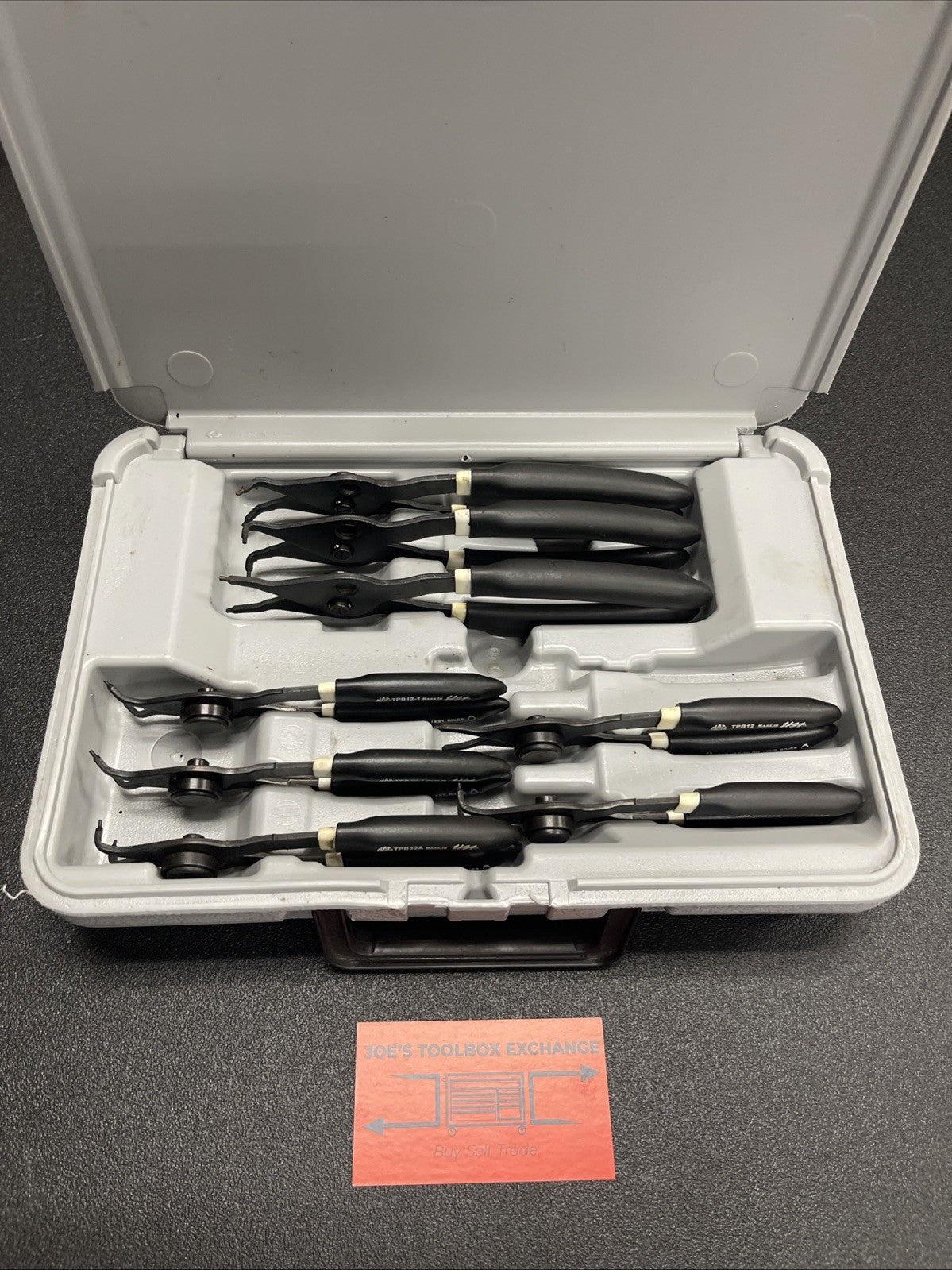 Mac Tools PK9RRPB Push Button Retaining Ring Pliers Set USA Nice (Missing 1)