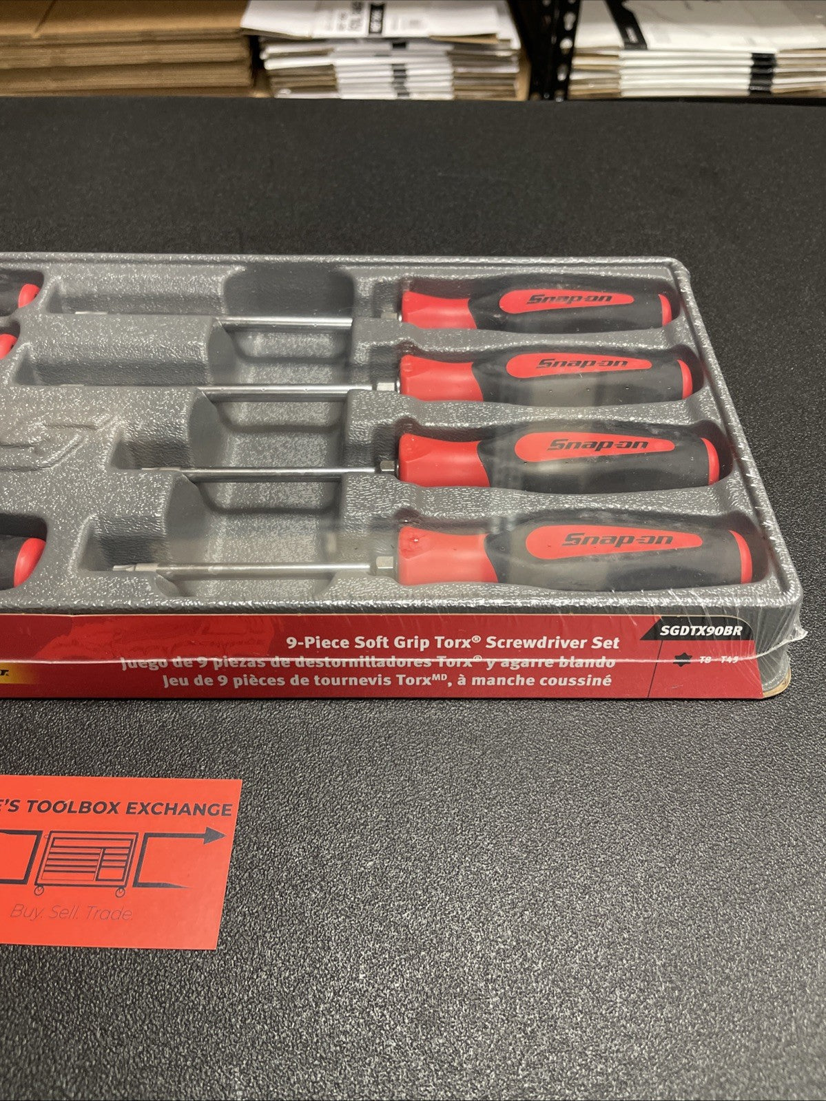 Snap-on Tools NEW 9pc RED Soft Grip T8 - T45 TORX Screwdriver Set SGDTX90BR
