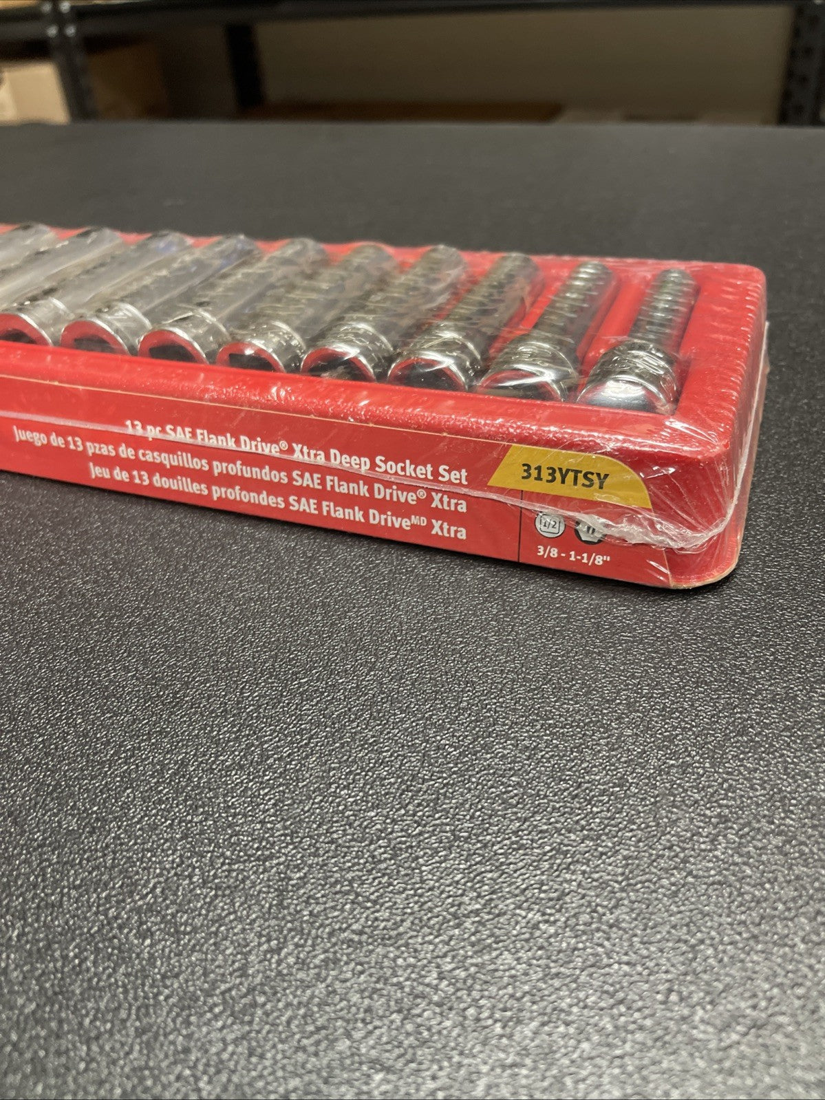 New Snap-on™ 13pc 1/2" Drive 3/8" thru 1 1/8" 6-pt FDX Deep Socket Set 313YTSY
