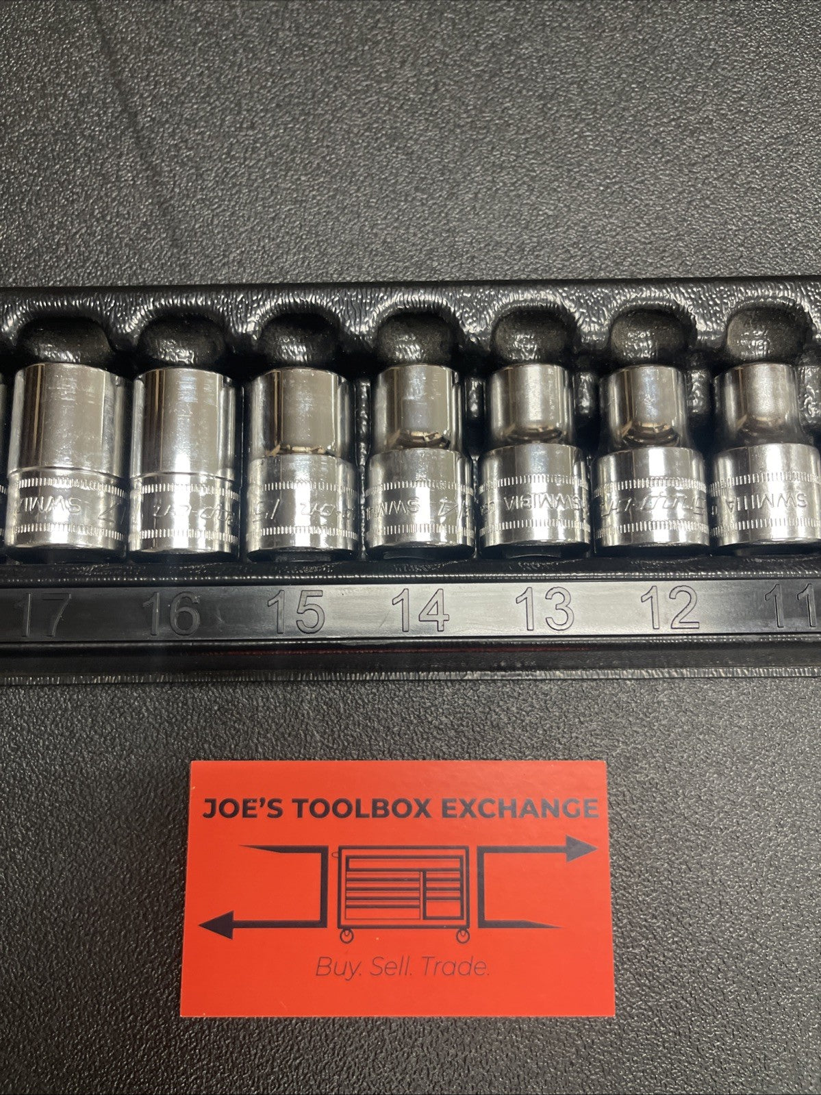 Snap-On NEW 310SWMYA 10-Pc 1/2" Dr 12-Pt Metric Flank Drive Shallow Socket Set