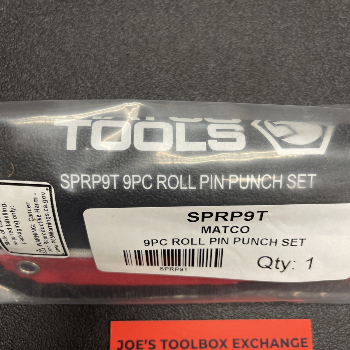 Matco Tools NEW 9 Piece Roll Pin Punch Set - SPRP9T