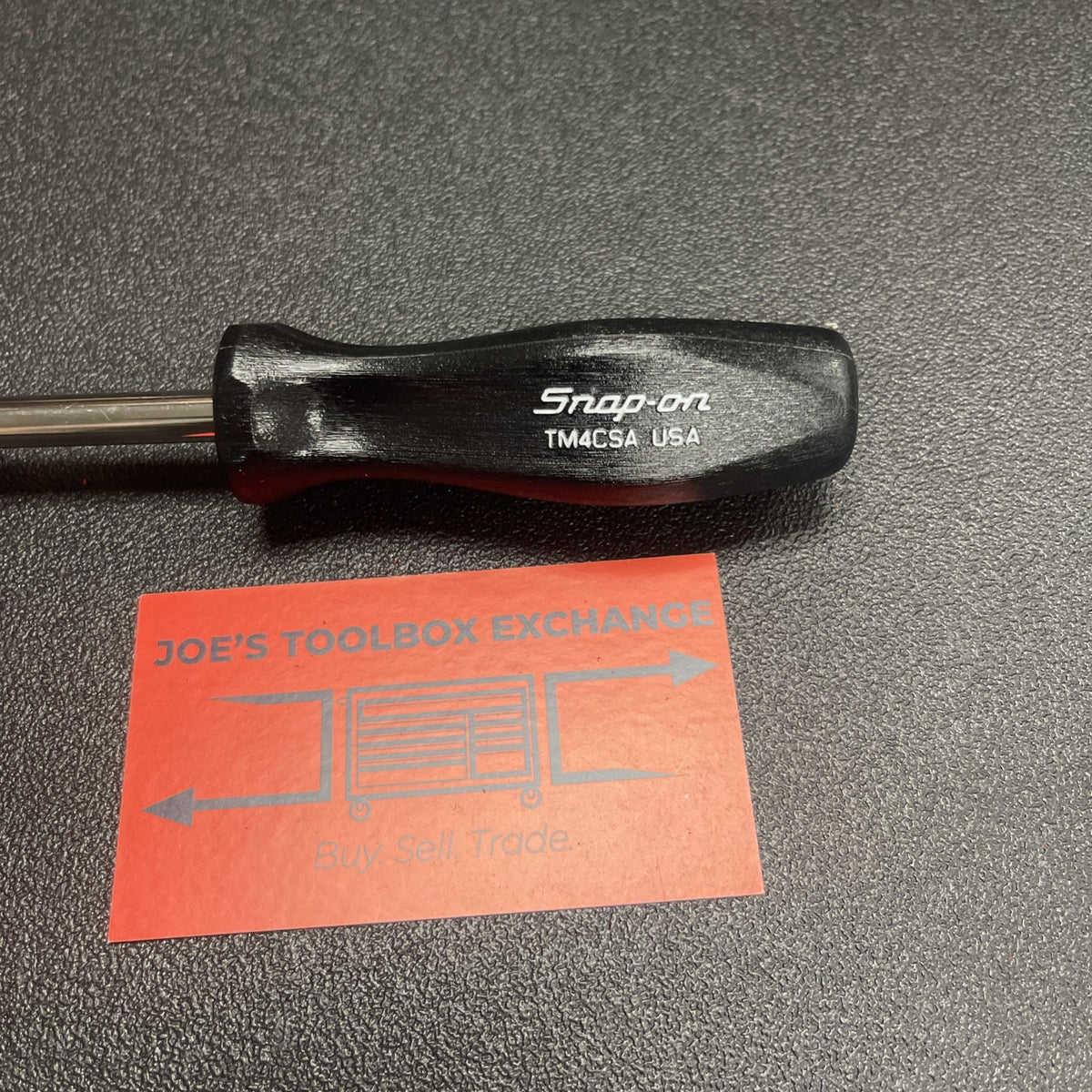 Snap-on Tools USA NEW BLACK Hard Handle 1/4" Standard Shank Driver TM4CSA