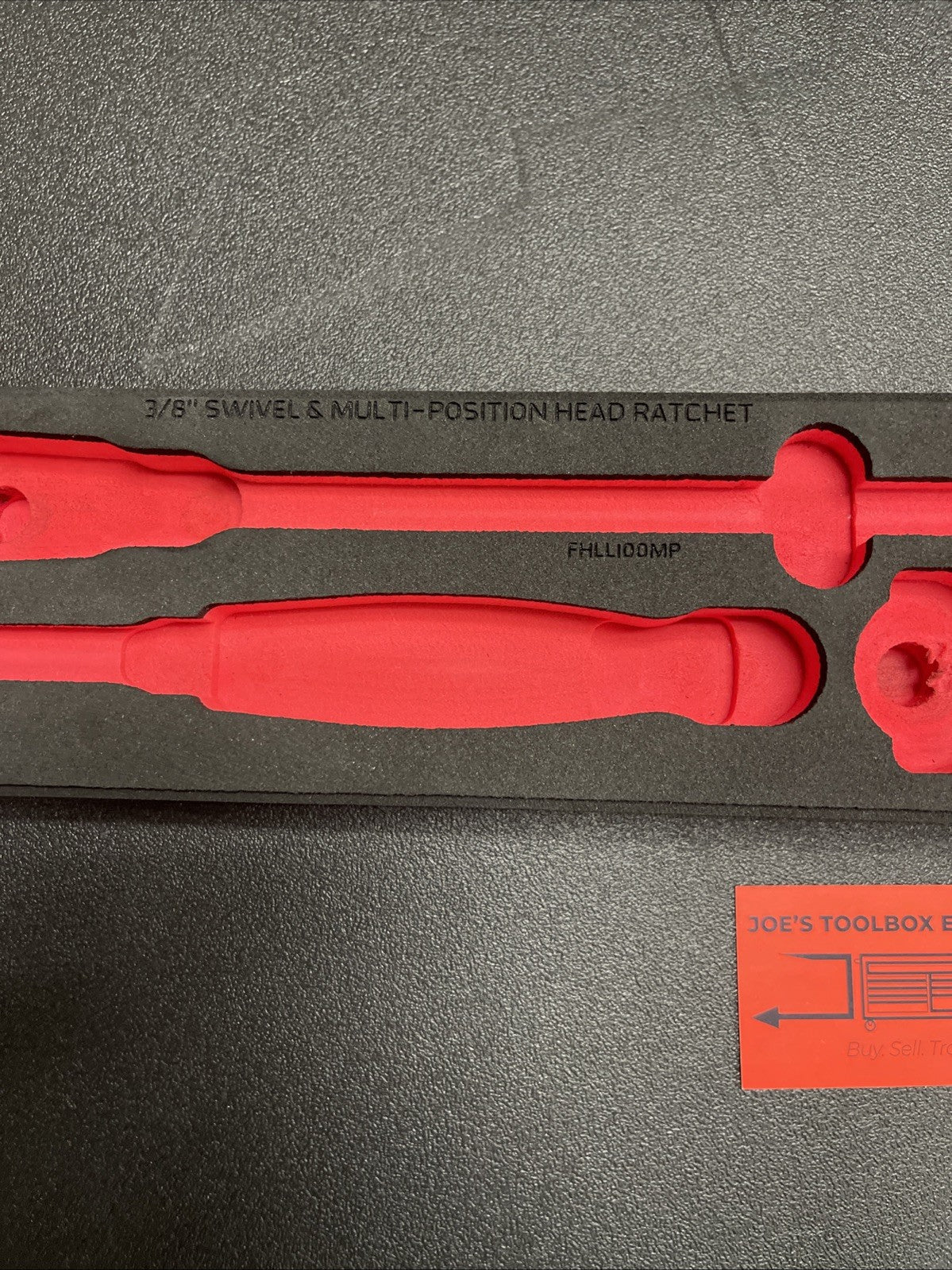 Snap-on Tools NEW Foam Organizer 3pc 3/8" Drive Specialty Ratchet Set FM203RT04B