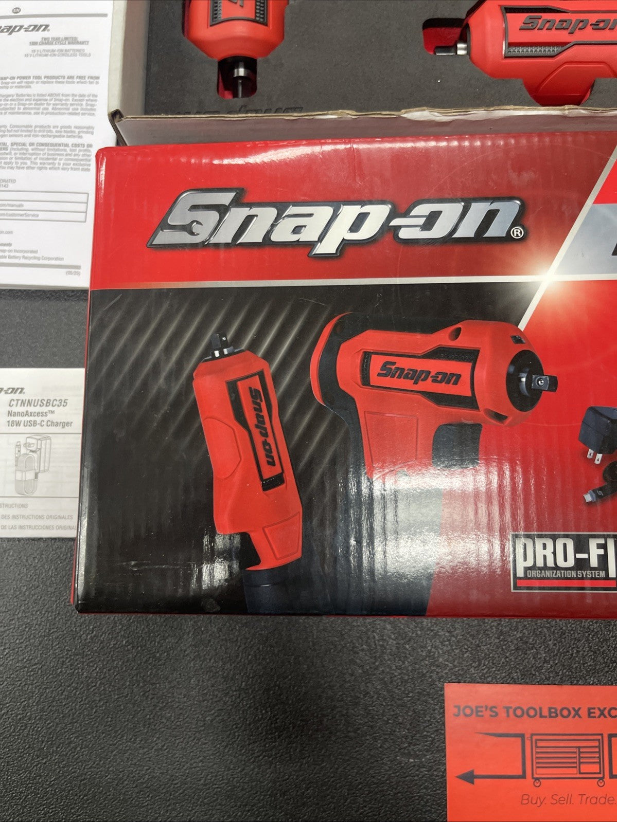 SNAP ON TOOLS NEW CTNN13KF Nano/Axcess Tool Kit RED  1/4" Drive 2Pc All Pieces