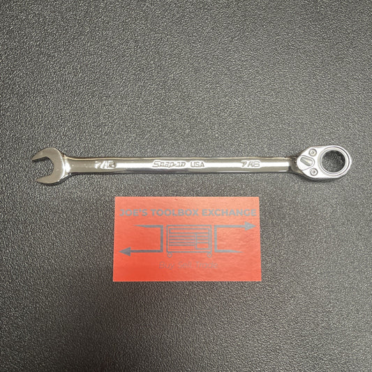 Snap-on Tools NEW 7/16" Reversible Flank Drive Plus Ratcheting Wrench SOXRR14A