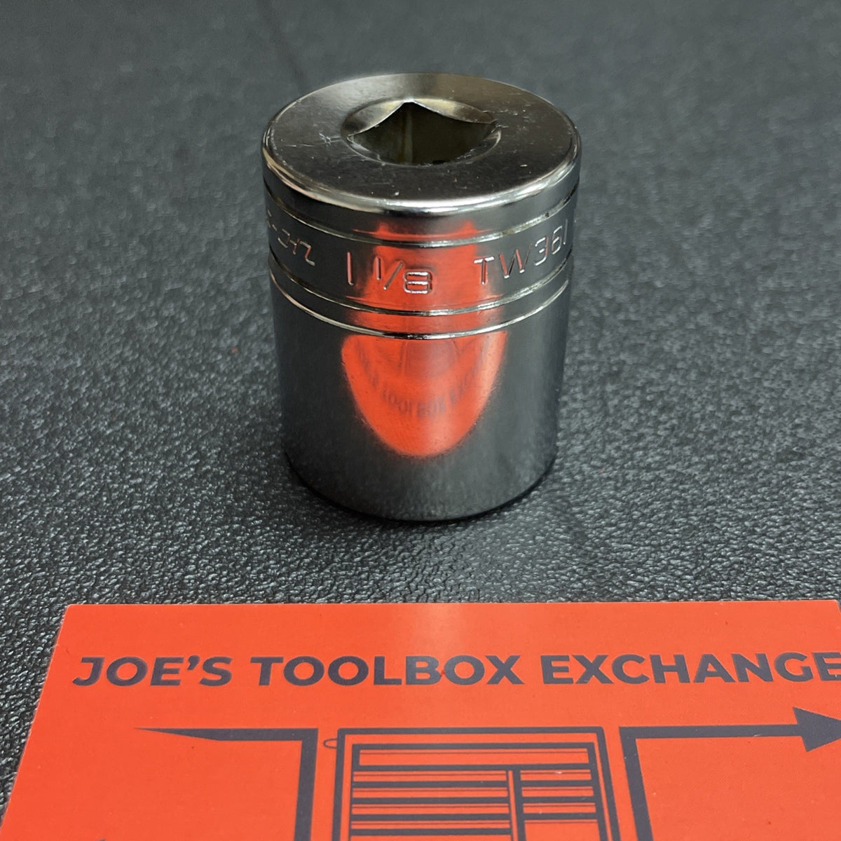 Snap-on Tools USA NEW 1/2" Drive 1-1/8" SAE 6 Point Shallow Chrome Socket TW361
