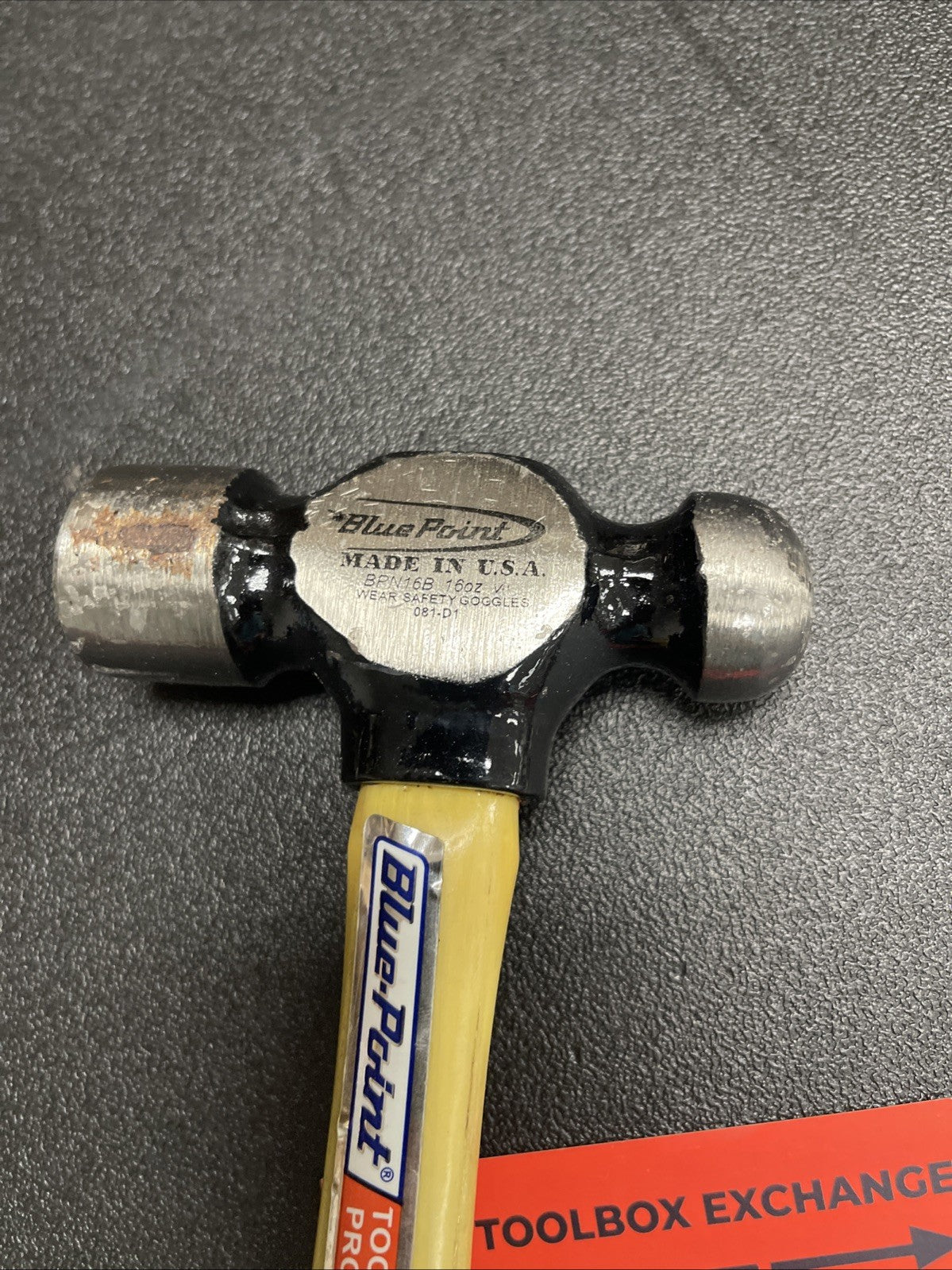 BLUE-POINT BPN16B 16 OZ FIBERGLASS HANDLE BALL PEEN HAMMER