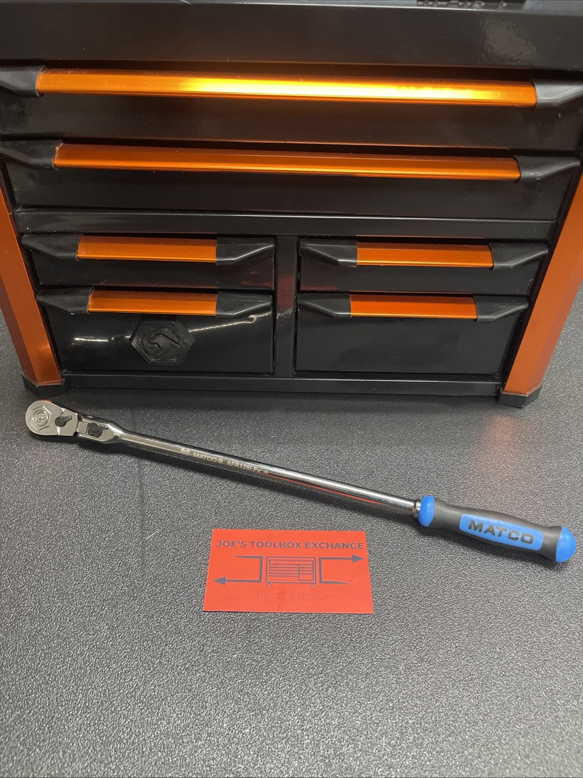 NEW! Matco 1/4" DRIVE 13-3/4" 88 TOOTH FLEX RATCHET ERGO HANDLE BLUE AFR128LFB